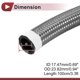 thumbnail image 5 of Ofertas Únicas 1 Pcs Manguera de Línea de Combustible Manguera de Vacío Manguera de Combustible Automotriz 3.3ft 0.69"ID 0.94"OD Tono Plateado CPE Caucho, Acero Inoxidable Trenzado AN-12, 5 of 7