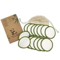 thumbnail image 1 of Bamboo Cotton Makeup Remover Pads Reusable Soft Facial Clean Pads For Remove Lip Mascara Eye Shadow Lipstick Foundation 16Pcs, 1 of 10