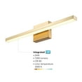 Globe Electric Jensen Brass 24W LED Integrated Vanity Light with