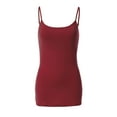 thumbnail image 3 of Made by Olivia Women's Stretch Jersey Adjustable Strap Tunic Camisole Tank Top with Shelf Bra, 3 of 5