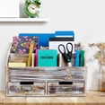 thumbnail image 3 of Excello Global Products Rustic Wood Office Desk Organizer - Brown - EGP-HD-0054, 3 of 6