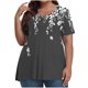 thumbnail image 1 of Camiseta de Manga Corta de Cuello en V Sólido Casual, Camisetas de Manga Corta para las Mujeres, 1 of 4