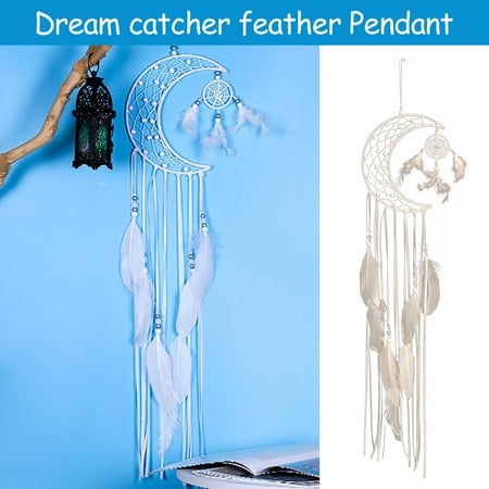 

TWCTUWEN 2024 Dazzling Water Wind Chime MoonA Drea Catcher Half Circle Handmade Small Circle DreamA Catcher Wall Hanging Acrylic Chandelier Garland Cute Succulent under 10