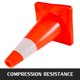 thumbnail image 5 of VEVOR 8 conos de tráfico, conos de seguridad de 18 pulgadas, cono de seguridad de tráfico naranja de PVC, con collar reflectante, conos de entrenamiento de estacionamiento en carretera, 5 of 8