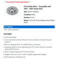 thumbnail image 2 of Front Brake Rotor - Compatible with 2001 - 2005 Toyota Echo 2002 2003 2004, 2 of 2