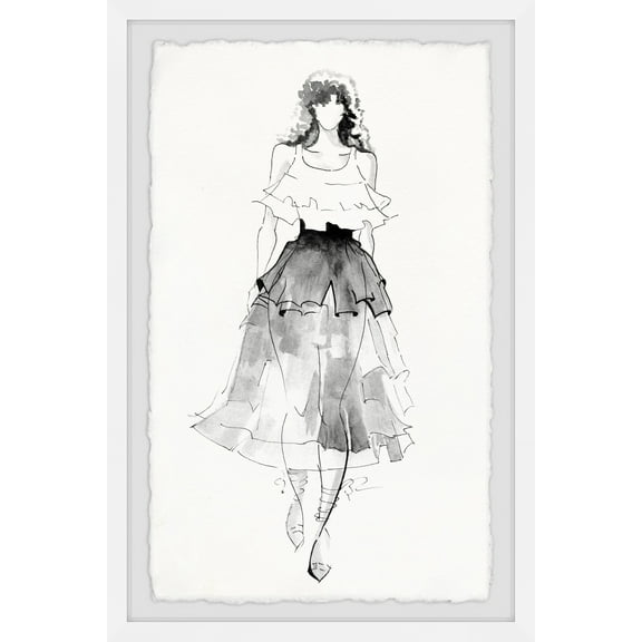 Marmont Hill Bohemian Fashionista Framed Wall Art, 8.00" x 1.50"