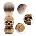 thumbnail image 4 of Mens Grooming Tool Makeup Skull Head Barber Salon Beard Shaving Brush, 4 of 8