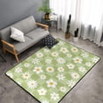 thumbnail image 2 of Daisies Flowers Square Shaggy Area Rug, Rugs for Living Room Bedroom Non Slip Door Mat Indoor Carpet Machine Washable Nursery Home Decor Floor Mats for Entryway 60x39in-#, 2 of 5