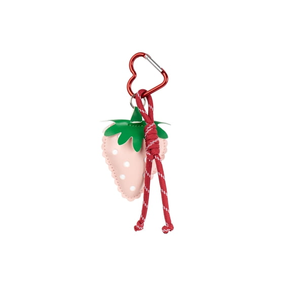 Weekend Academy Girls Strawberry Keychain, Pink/Red