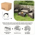 thumbnail image 3 of Snubbull 3 Pack Loveseat Cushion Set, 36" x 18" x 3" Waterproof Outdoor Chair Replacement Cushions for 4-Seater Wicker Rattan Patio Furniture, Cream, 3 of 6