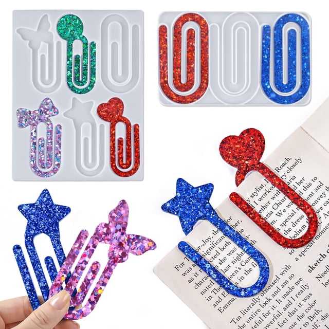 Moldes de resina de silicona para marcapapeles YODOYO, 9 cavidades