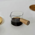 thumbnail image 1 of Pequeña taza de leche, jarra para leche, báscula para espresso, taza medidora, taza para café y leche, mango de madera, jarra para leche pequeña para el hogar, 1 of 5