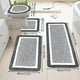 thumbnail image 4 of Set de alfombras de baño de 4 piezas con tapa en forma de U - Esterillas de baño antideslizantes de microfibra absorbente, lavables - Gris, marrón, azul, 4 of 7