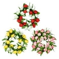 thumbnail image 2 of 16 inch Tulip Wreath Door Wreath, Artificial Flower Tulip Floral Twig Door Wreath Spring Autumn Wreath for Front Door Mother Day’s Wreath Thanksgiving Day New Year Wreath, 2 of 10