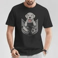 thumbnail image 2 of Silver Labrador Lab Puppy Dog Graphic Tee Unisex Adult Cotton Shirt for Dog Lovers Casual Wear, Size S, Color Black, 2 of 3