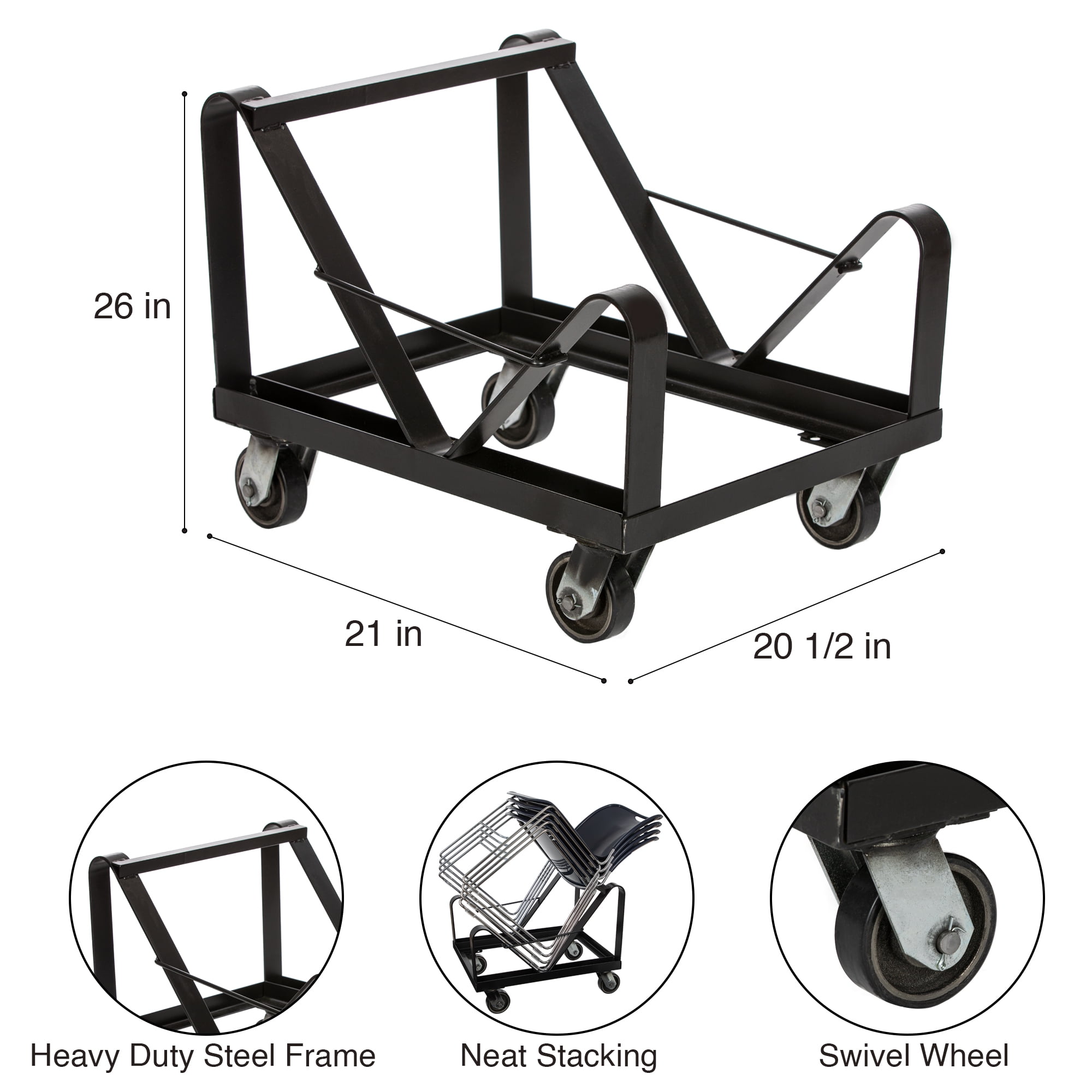 Hampden Furnishings Dolly For Naomi Series Premium Stack Chairs