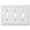 White, variant on Amerelle 94BBB Continental Wallplate, 1 Blank, Cast Metal, Brushed Brass, 1-Pack