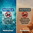 thumbnail image 5 of (2 Pack) No Food Or Drink Allowed Sign With Symbol OSHA Notice Sign 5 Inch X 3.5 Inch Vinyl Label Decal Sticker Weather Resistant, UV Protected for Workplace, Business, and Construction, 5 of 7
