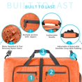 thumbnail image 3 of Bolsa de viaje Vomgomfom de 65 litros con compartimento para zapatos, color naranja, 3 of 7