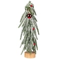 thumbnail image 5 of Flocked Curved Artificial Christmas Tree with Red Ornaments - 15", 5 of 6