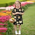 thumbnail image 5 of 3-12 Years Children's Kids Girl Summer Casual Short Sleeve Round Neck Fashion Printed Dress Vestidos para niños, 5 of 8