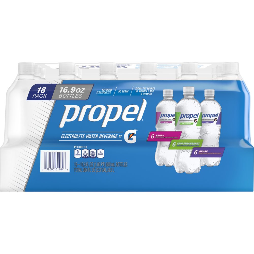 (18 Bottles) Propel Flavored Electrolyte Water Variety Pack, 16.9 fl oz