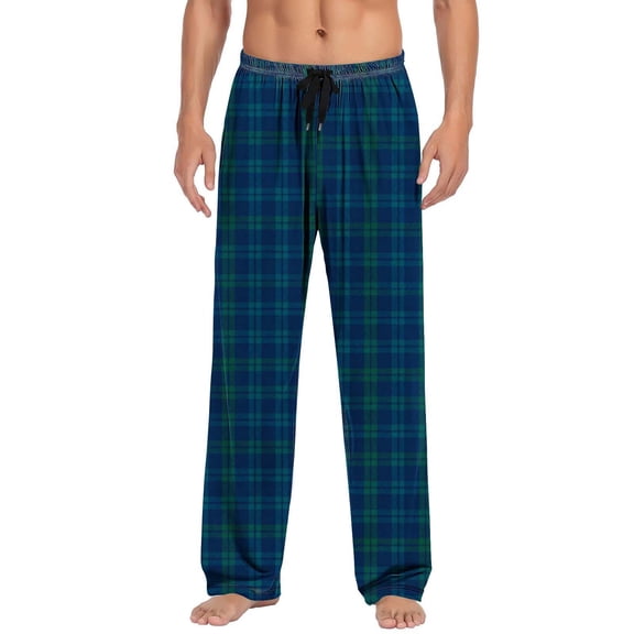 KeShDi Lounge Sleep Pj Bottoms Mens Flannel Pants Plaid Pants Men's Pajamas Casual Plaid Printing Loose Leisure Sports Elasticity Pants Straight Vintage Trousers with Pockets Multicolor 2X