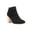Black, variant on Fesfesfes Womens Boots Ankle Vintage Fashion Solid Color Frosted Pointed Wood Grain Short Barrel High Heel Knight Short Boots 7(39)