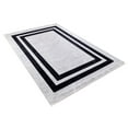 thumbnail image 5 of Hasavyurt Black Framed Polyester Area Rugs for Living Room Washable Rugs Boho Moroccan Area Rug Soft Geometric Bohemian Carpet Distressed Indoor Rug for Bedroom Dining Room Office Nonslip Rug, 5 of 9