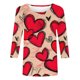 thumbnail image 4 of RKSTN Valentines 3/4 Sleeve Tops for Women Oversized Crewneck Valentine's Day Graphic Printed Short Sleeve T Shirt Womens Casual Round Neck Loose Comfy Loves Heart Print Three Quarter Sleeve Shirts, 4 of 6