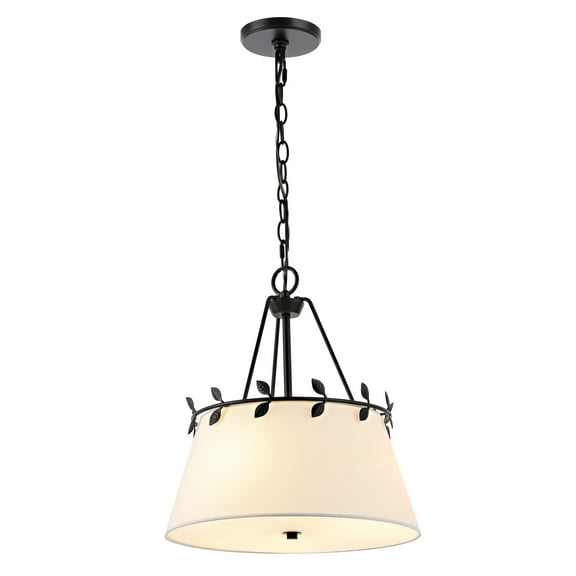 SAFAVIEH Samora 3-Light LED White Cotton Pendant Light with White Cotton Shade