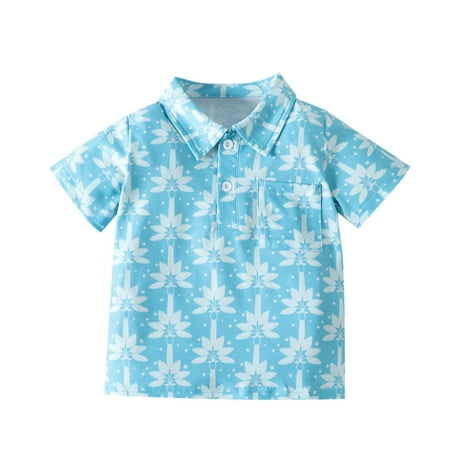 

Pimfylm Vintage Tees For Baby Boys Boys Summer Relaxed-Fit Short Sleeve Printed Crewneck Tops Tee Sky Blue 3-4 Years
