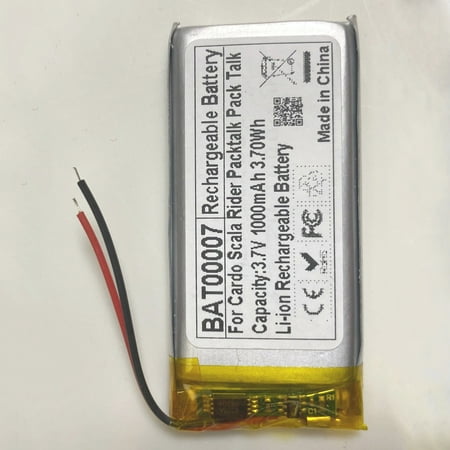 Fit for Cardo Packtalk Duo / Scala Rider Packtalk Rechargeable Lithium Polymer Li-Po Battery 1000mAh SRPT0102 BAT00007