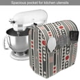 thumbnail image 2 of Modern Stand Mixer Cover, Vertical Stripes and Circles Minimal Geometrical Graphic Design, Kitchen Appliance Organizer Bag Cover with Pockets, 5 Quarts, Charcoal Grey Scarlet, by Ambesonne, 2 of 4
