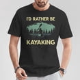 thumbnail image 2 of Cool Kayaking Art Graphic Tee Unisex Adult Cotton – Kayak Paddle Boating Lover Shirt for Men and Women, Casual Outdoor Wear, Size S, Color Black, 2 of 3