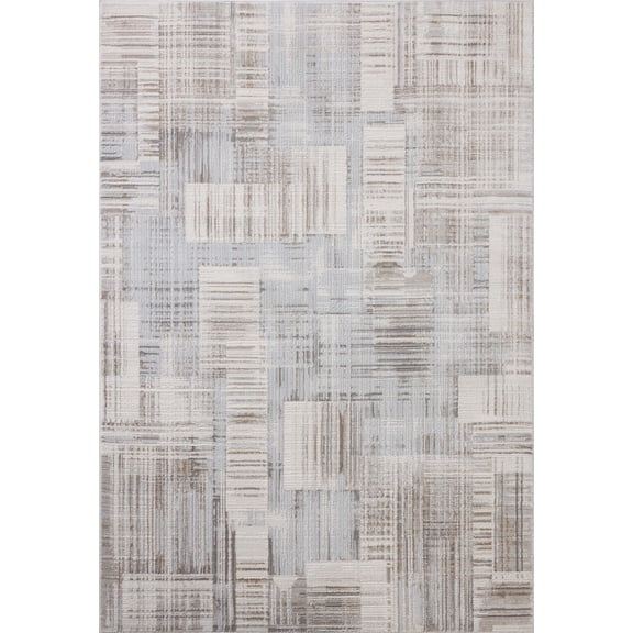 Loloi Hollis Pebble / Ivory 5'-3" x 7'-6" Area Rug