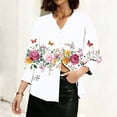 thumbnail image 2 of TaTaai Women's Fashion Spring And Summer Button Up Cardigan 3/4 Quarter Sleeve Jacket V-neck Top/shirt Gift, 2 of 6