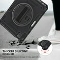 thumbnail image 6 of Decase Shockproof Case for iPad Pro 11 Case 4th/ 3rd/ 2nd/ 1st Gen (2022/2021/2020/2018), Military Grade Protection Rotating Stand Hand Strap Shoulder Strap Kids Friendly Bumper Rugged Case,Black, 6 of 9