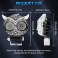 thumbnail image 2 of Mistaha Colorful Owl Design Motorcycle LED Driving Light, Waterproof LED Headlamp, Aviation Aluminum Alloy, High Brightness, Wide Voltage, IP67 Waterproof Rating, 2 of 6