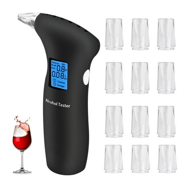 Rechale Breathalyzer, Portable Professional High-Accuracy Breathalyzers for Alcohol with LCD Digital Display, Professional-Grade Accuracy Breathalyzer to Test Alcohol (with 12 Mouthpiece)