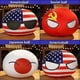 thumbnail image 2 of 19pcs Country Balls Plushies Set, 10cm Poland Ball Plush Doll, Pendant Accessories, Stuffed Toys Gifts for Kids Adults, 2 of 5