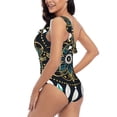 thumbnail image 4 of Sikiie Boho Dreamcatcher Print Women One Piece Swimsuits Tummy Control One Shoulder Bathing Suits Ruffle Swimwear, From S to XXL-X-Large, 4 of 6
