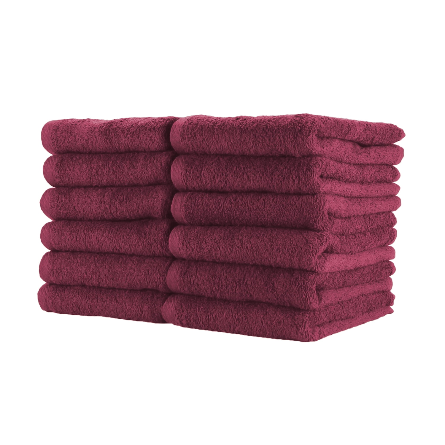 Arkwright Bleach Safe Jr. Salon Towels - 100% Ring Spun Cotton Hand Towel for Spa - (Bulk Case of 180) Burgundy