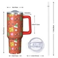 thumbnail image 2 of 40oz Holiday Tumbler with Lid and Straw Leak Proof Stainless Steel Cup Merry Christmas Coffee Water Bottle Gift, 2 of 4