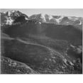 thumbnail image 2 of Adams, Ansel 24x20 White Modern Wood Framed Museum Art Print Titled - View of wooded hills with mountains in background, in Rocky Mountain National Park, Colorado, ca. 19, 2 of 4