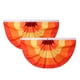 thumbnail image 2 of Bandera de abanico de rayas gratonadas | Poliéster naranja | Doble costura impresa | Cabecera de lienzo | Ojales metálicos | Colgado exterior en interiores | 2 Pack | Diámetro de 47,2 pulgadas, 2 of 7