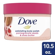 Dove Exfoliating Body Polish Pomegranate Seeds and Shea Butter Body Scrub, 10.5 oz