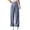 #068 Blue-A7, variant on Women's Loose Fit Pants Twill Wide Leg Bell Bottom Formal Trousers High Waisted Elastic Waist Plus Size Dress Pants Khaki S