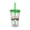 Apple, variant on Tumbler with Straw, 16oz Plastic Tumbler Cup with Lid and Straw Good Vibes