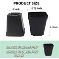thumbnail image 3 of 10Pcs Square Nursery Succulent Pots,2.76x3.15In Flexible Plastic Seedling Pots,Black Plastic Plant Nursery Pots for Indoor,Outdoor Planting Flowers, 3 of 6